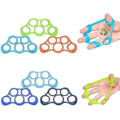 Fingerförstärkare 6 Pack Finger Resistance Bands Finger Exerciser Hand Grip Strengthener