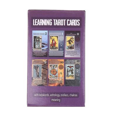 Unbrand Ny læring Tarot Card Game Brettspill Engelsk Spillekort Med Pdf Guide Flerfarget one size