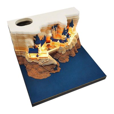 Castle 3d Notesblok 2024 Kalender Memo Pad Block Notes Ornamenter Castle Note Paper Stationery Accesso Som vist