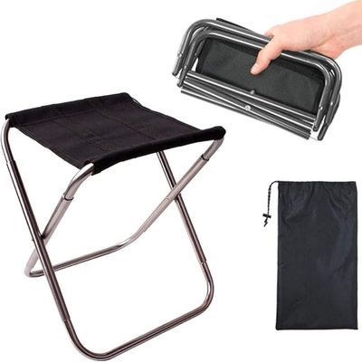 Camping sammenleggbare avføring, liten bærbar foldestol, ultralett sammenleggbar stol, bærbar sammenleggbar sittestol, liten campingstol i aluminiu...