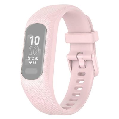 Garmin Vivosmart 5 Käsivarsinauha Silikoni Kellon Ranneke Kotelolla - Rose Pink Monivärinen