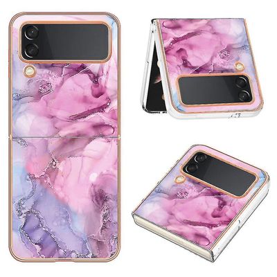Yhteensopiva Samsung Galaxy Z Flip4 -kotelon kanssa Kevyt tyylikäs kiiltävä iskunkestävä suojaava kestävä Tpu-suojus Vaaleanpunainen
