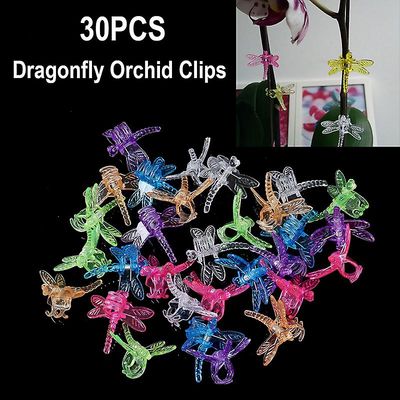 Unbrand 30Pcs Dragonfly Orchid Clips Orchid Grower Support Garden Plant Vine Clips one size