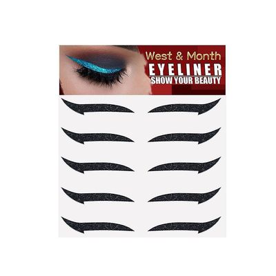 Kissan silmämeikki eyeliner-tarrat lavajuhlameikki musta kaksinkertainen silmäluomi tarrat eyelinerilla kauneus silmätarrat kauneus kauneus musta 5...