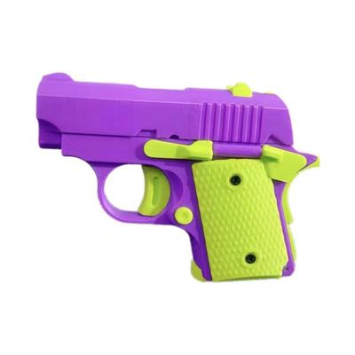 3D-printede små pistolleker, stressavlastningspistolleker for voksne, egnet for å lindre ADHD, angst, egnede leker, 100% nytt Lilla