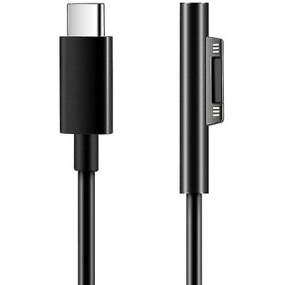 Surface Connect to Usb C -latauskaapeli, joka on yhteensopiva seuraavien laitteiden kanssa: Surface Pro 3/4/5/6/7, Surface Laptop 3/ musta