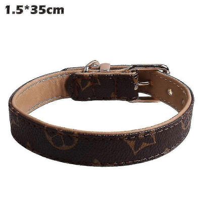 unbrand 2023-pu nahkainen klassinen lemmikkikoiran panta pienille, keskikokoisille ja suurille koirille, säädettävä kaulapanta_b 1.5 * 35cm