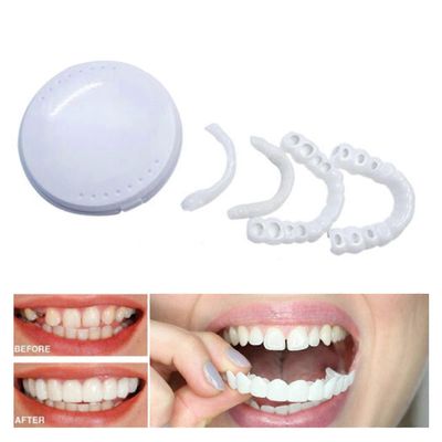 Mukavat ylemmät alemmat tekohampaiden viilut Fake Tooth Cover, Healthy Creative Smiling Viilut