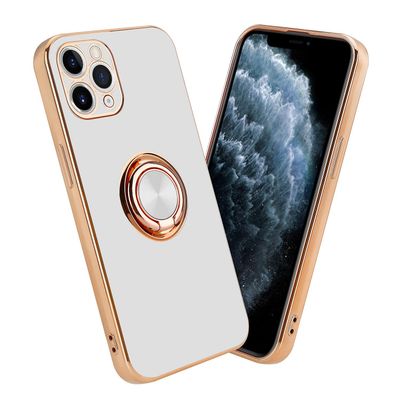 Apple iPhone 11 PRO-deksel til telefondeksel TPU-deksel - med kamerabeskytter og ring Glanset lys lilla - gull