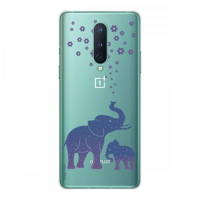 Crazy Kase Shell Til Oneplus 8 Soft Silicone 1 Mm, Blå Elefant