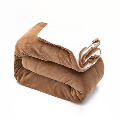 Handuo Sherpa Fleece Throw Tæpper, Flannel Plys Blanket130 * 160cm khaki