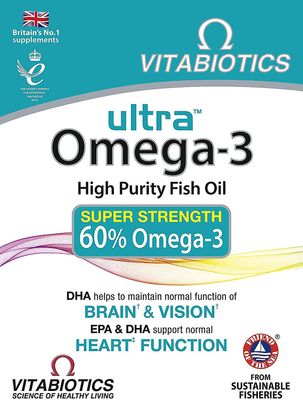 Vitabiotics Vitabiotika Ultra Omega 3, 60 Kapsler