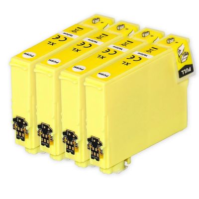 Go Inks 4 keltaista mustekasettia Korvaamaan Epson 603XLY -yhteensopivan/ei-OEM-laitevalmistajan Go Inksistä Keltainen