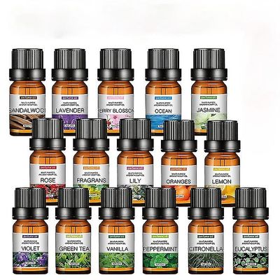 Jying 1pc 10ml vandopløselige æteriske olier Luftfrisesmag aromastoffer til luftfugter Aromaterapi Parfum Diffuser Oil Serum Citron duft