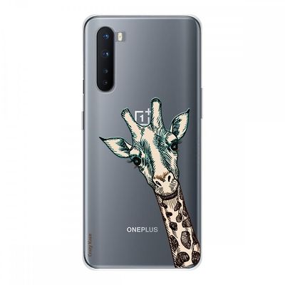 Crazy Kase Shell til Oneplus Nord i blød silikone 1 mm, girafhoved