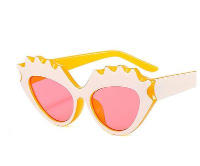 Langytx 2022 Nye kvinders solbriller Small Box Cat Eye Lace Eyewear Catwalk Personlighed Fashion Ins Mænds solbriller BLÆK5 Normal