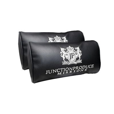 Vehicle Headrest Gratis frakt JP Junction Produser Vip Bil Skinn Bilsete Nakke Puter Nakkestøtte Pute Pad JDM Ryggstøtte Svart