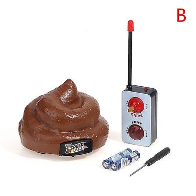 Kaukosäädin Speed Poo Decompression Poop Toy Stool Funny Toy Remote Car Akun kanssa