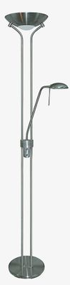 Searchlight Lighting 2 Lys mor og barn Floor Lamp Uplighter Satin Silver, G9