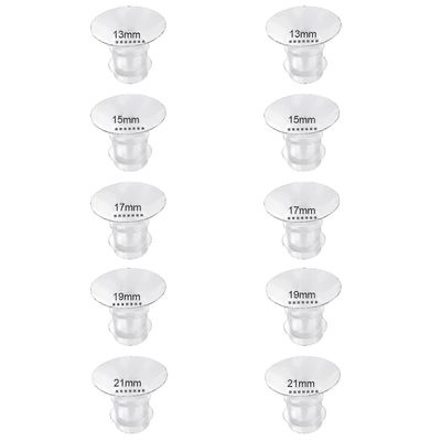 Laipan sisäosat 13/15/17/19/21mm 10PC, yhteensopiva Momcozy S12 Pro / S9 Pro / S12 / S9 puettavan rintapumppukupin kanssa