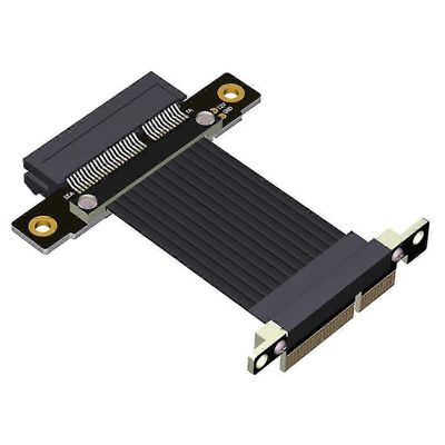 PCI-E X4 - X4 jatkokaapeli PCI Express Riser Extender Converter Adapter Tuki verkkokortti SS Musta