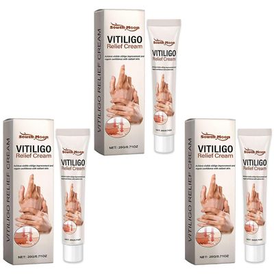 Vitiligo Relief Cream Kuivuus Kutinaa lievittävä voide ihonhoitoon 3pcs