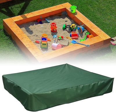 Sandpit Deksel 120x120 Cm Vanntett Deksel Uv Beskyttelse 70% Beskyttelse For Oxford Sandpit Med Drawstring, Grønn