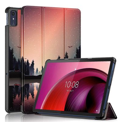 Lenovo Tab M10 5G 10.6 3-taittuva magneettisolki värillinen piirustusnahkainen älykäs tablettikotelo