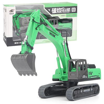 Toy Cars Tröghetsgrävmaskin Modell Teknik Fordon Barn Leksak Gift Grön