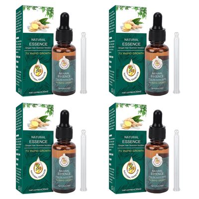 Hair Growth Serum Hårvekstserum for kvinner og menn - 30ml, 4pcs - styrke hårroten, fremme gjenvekst, avklare hodebunnen og vokse tykkere hår med i...