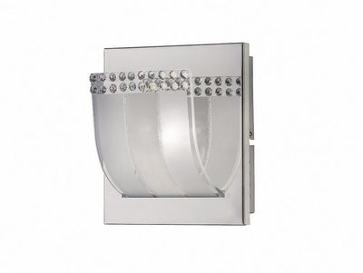 Inspired Lighting Charis Flush Wall Lamp skiftede 1 lys poleret krom, glas, krystal