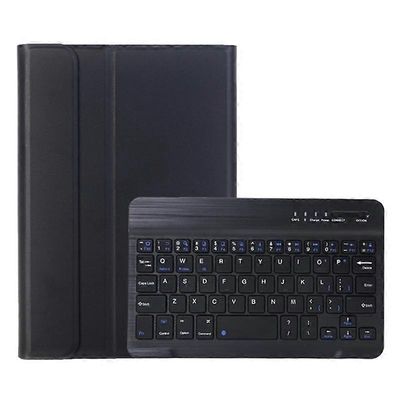 A221B Samsung Galaxy Tab A9 X110 X115 suojaava nahkakotelo + Bluetooth-näppäimistö kynäpaikalla Monivärinen Black