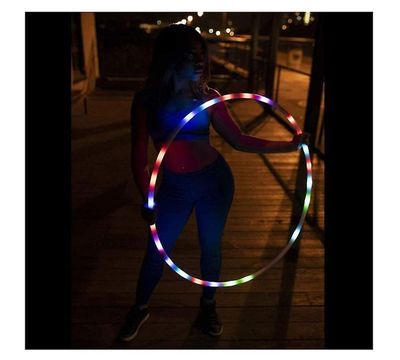 Handuo 80 cm led hoop med 8 farver og farveskiftende hoop, velegnet til børn og voksne