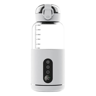 Kannettava vedenlämmitin äidinmaidonkorvikkeelle 300ml kapasiteetti Tarkka lämpötilan säätö sisäänrakennettu akku W Valkoinen Style E