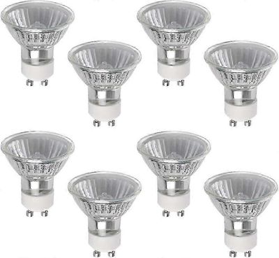 GU10 50W halogeenilamppu, 8 kpl GU10 halogeenikohdevalo, 220V, 2800K lämmin valkoinen, himmennettävä GU10-halogeenilamppu