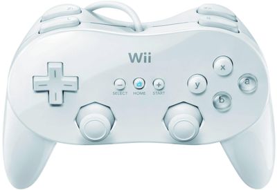 Classic Controller Pro Wii:lle - valkoinen, yhteensopiva Nintendo Wiin ja Wii U:n kanssa, ergonominen muotoilu, uudistettu laatu