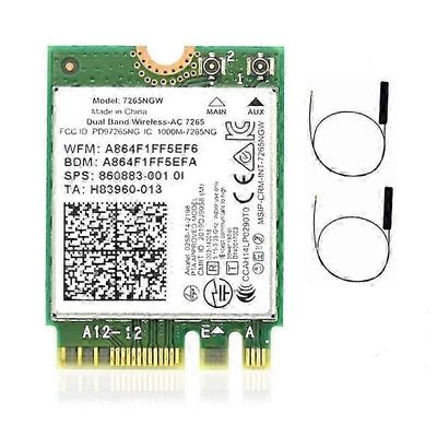 forIntel 7265NGW Dua-Band Wireless-AC 7265 1200Mbps Bluetooth-yhteensopiva4.2 M2