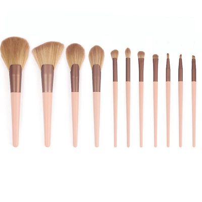 11 Makeup Brush Sæt for begyndere Makeup Brush Sæt Med træhåndtag