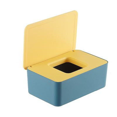 Zch Vævskasse Støvtæt vævskasse Vådservietter Dispenser Blue Box With Yellow Cover
