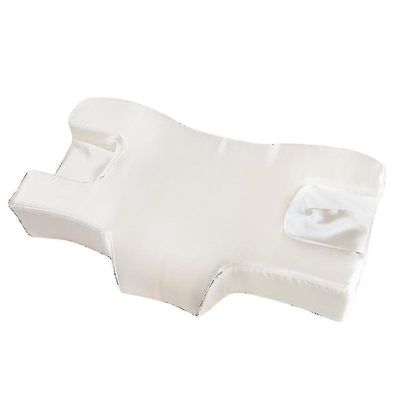 Anti-rynke nakkebeskyttelse Skønhed Pude Hotel Skønhedssalon Langsom Rebound Memory Foam Pude Hvid satin