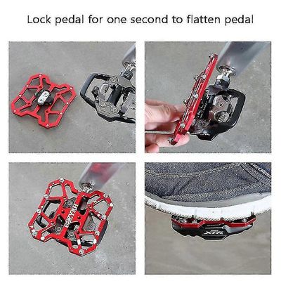 Eslnf 1 pari clipless pedal platform adapterit Spd Pedal Red