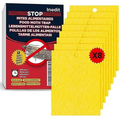 10 ruokakoiloukkua - Anti Food Moth - Tehokas tahmea ansatuote keittiöön ja kaappiin - myrkytön tehokas feromoniloukku