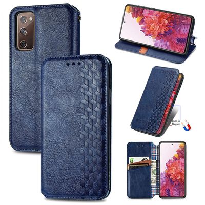 Gangxun Sag til Samsung Galaxy S20 Fe 5g/4g Flip Cover Tegnebog Flip Cover Tegnebog Magnetisk Beskyttende Handytasche Sag Etui - Blå
