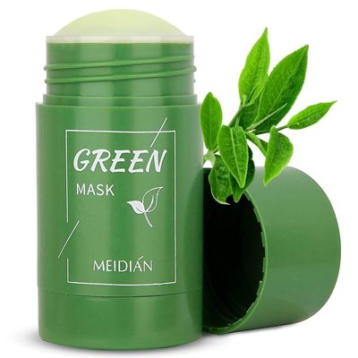 Xqday Grøn maske te rensende Clay Stick Mask Face fugter oliekontrol Dyb ren pore, forbedrer huden for alle hudtyper mænd og kvinder Facial Care Shrin