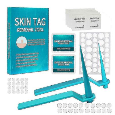2-8mm 2 in 1 skin tag kuminauhasarja 20 suurta 20 pientä kuminauhaa ja 1 korjaustarra Vihreä
