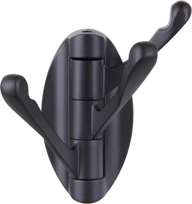 Wjiaer Taitettava pyyhekoukku mattamusta, metallinen kääntyvä kylpytakkikoukku, kylpyhuoneen pyyheteline, vaateteline matkailuauton kotisäilytyksee...