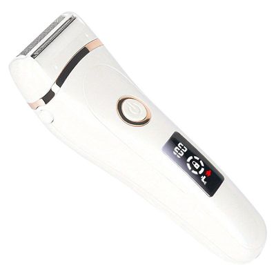 Wiuo Hårfjerningsenhet Barbermaskin Womens Shaver Elektrisk hårfjerner skrape armhulen benrot flytende krystall vanntett modell Hvit