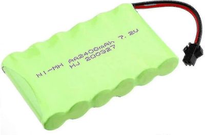 Ladattava akku 7.2v 2400mah Ni-mh Aa SM-2p 2pin-pistokkeella ja USB-laturikaapelilla RC-kuorma-autoille WG