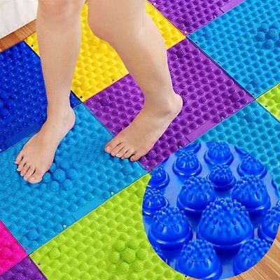 1kpl jalkahieronta paksuuntunut matto edistää verenkiertoa lauta jalat sormi paina hoito plantaarinen akupunktiohoito varvaspainetyyny vihreä