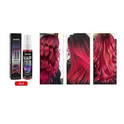 30ml 5-värinen nestemäinen suihke väliaikainen hiusväri unisex hiusten väri väri välitön väri Punainen